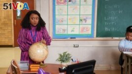 Quinta Brunson plays second-grade teacher Janine on ABC's Abbott Elementary (ABC/Gilles Mingasson)