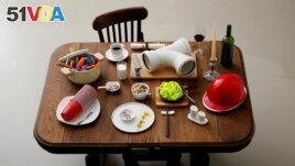 Various plastic goods weighing 3.15 kilograms, which is equivalent to the amount of plastic that someone could eat in ten years, are displayed on a table in this illustration taken in Tokyo, Japan, March 31, 2020. (REUTERS/Kim Kyung-Hoon/Illustration)