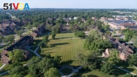 An aerial view of the Miami University campus in Ohio.