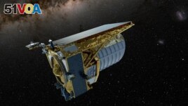 An artist's concept shows the Euclid space telescope, built by the European Space Agency (ESA) in operation, in this undated handout image. (European Space Agency (ESA)/Handout via REUTERS )