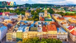 FILE - Aerial view of the Old Town of Lviv, Ukraine. (Adobe Stock Photo by Scanrail)