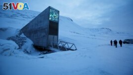 The entrance to the international gene bank Svalbard Global Seed Vault (SGSV) is pictured outside Longyearbyen on Spitsbergen, Norway, February 29, 2016. (REUTERS/Heiko Junge/NTB Scanpix)
