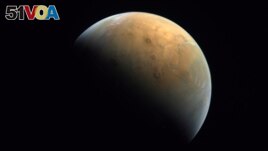 FILE - This image captured by the United Arab Emirates' Amal (Hope) probe shows the planet Mars on Feb. 10, 2021. (Mohammed bin Rashid Space Center/UAE Space Agency, via AP, File)