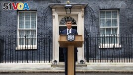 Britain's new Prime Minister Rishi Sunak delivers a speech outside Number 10 Downing Street, in London, Britain, October 25, 2022. (REUTERS/Hannah McKay)