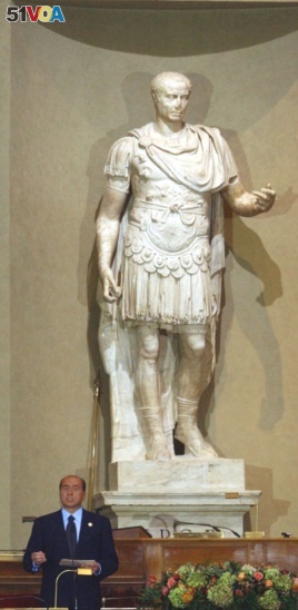Emperor Julius Caesar, in Giulio Cesare hall