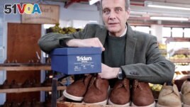 Martin Mason, managing director of British luxury shoemaker Trickers poses for an interview where he discusses EU customers affected by new tax costs and an increase in product returns, in Northampton, Britain, January 25, 2021. (REUTERS/Matthew Childs)