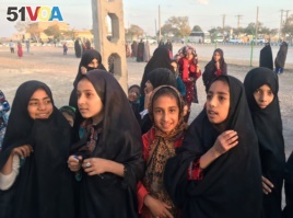 Afghan refugee girls in Kerman Iran.