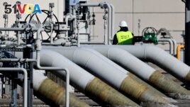 In this file photo, pipes at the landfall facilities of the 'Nord Stream 1' gas pipeline are pictured in Lubmin, Germany, March 8, 2022. (REUTERS/Hannibal Hanschke/File Photo)