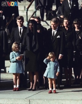 Three-year-old John F. Kennedy Jr. salutes his father's casket.