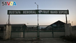 A picture of the closed Mustafa Memorial Fruit Mandi, a wholesale fruit market, in Sopore, north Kashmir, September 13, 2019. Picture taken September 13, 2019. REUTERS/Francis Mascarenhas