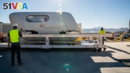 This file photo shows the Virgin Hyperloop system that the company says just passed its first test with passengers. (Photo courtesy of Sarah Lawson/Virgin Hyperloop)