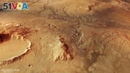 This image from ESA's Mars Express shows a valley network on Mars. This oblique perspective view was generated using a digital terrain model and Mars Express data gathered on 19 November 2018 during Mars Express orbit 18831. (Image credit: ESA/DLR/FU Berl