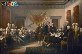 Declaration of Independence painting by John Trumbull in the United States Capitol