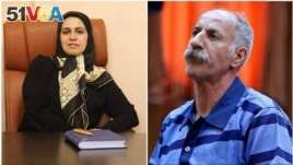 Iranian lawyer Zeynab Taheri and her client Mohammad Salas, a Dervish man executed by Iran on June 18, 2018.