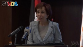 Princess Basma Bint Talal speaks at a press conference in Amman for the release of the 2016 State of the World Population Report.