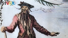 This is an undated photo of a portrait of pirate Blackbeard. Blackbeard's real name is thought to be either Edward Teach, Edward Thatch or Tache. (AP Photo)