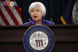 FILE - Former Federal Reserve Chair Janet Yellen at a meeting in Washington, Dec. 13, 2017.