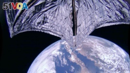 This image was taken during the LightSail 2 sail deployment sequence July 23, 2019. Baja California and Mexico can be seen in the background.