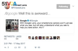 Pinterest Google Lens Tweet