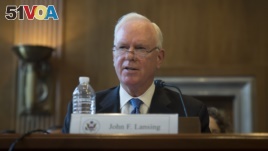 US Broadcasting Board of Governors (BBG) director John F. Lansing discusses countering Russian propaganda during testimony before a Senate panel, Sept. 14, 2017.