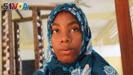 Mwanahamisi Abdallah, 15, avoided becoming a child bride in Tanzania by calling the police. Now she takes classes in computer science, cooking and textile arts, and hopes to one day become a fashion designer.