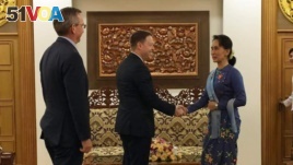 Pottinger and Aung Suu Kyi. (June 16, 2018)