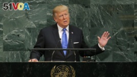  U.S. President Donald Trump addresses the 72nd United Nations General Assembly at U.N. September 19, 2017.
