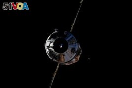 In this photo taken by Russian cosmonaut Oleg Novitsky and provided by Roscosmos Space Agency Press Service, the Nauka module is seen prior to docking with the International Space Station on Thursday, July 29, 2021.