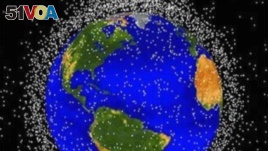 NASA tracks more than 500,000 pieces of space debris as they orbit the Earth, each represented here by a dot. Debris is a danger, but harmful particles may be a bigger danger.