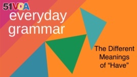 everyday grammar - have in everyday speech 