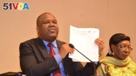 Corneille Nangaa, the president of the Independent National Electoral Commission (CENI) at the closing of applications for presidential and national elections, Kinshasa, DRC, August 4, 2018