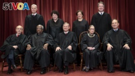 The justices of the U.S. Supreme Court gather for a group portrait Nov. 30, 2018. Seated from left: Stephen Breyer, Clarence Thomas, John G. Roberts, Ruth Bader Ginsburg and Samuel Alito Jr. Standing from left: Neil Gorsuch, Sonia Sotomayor, Elena Kagan and Brett M. Kavanaugh.