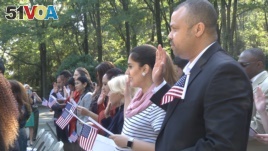 Immigrants Take Oath to Become U.S. Citizens