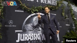 Cast member Chris Pratt poses at the premiere of 