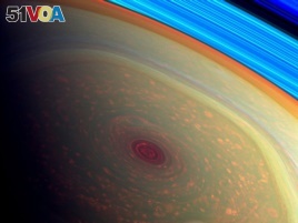The Cassini spacecraft has captured the first detailed images of a giant hurricane on Saturn.