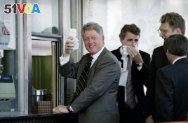 President Bill Clinton stopped at Leon's after a speech in 1994.