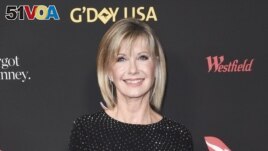 FILE - In this Jan. 27, 2018 file photo, Olivia Newton-John attends the 2018 G'Day USA Los Angeles Gala at the InterContinental Hotel Los Angeles. 