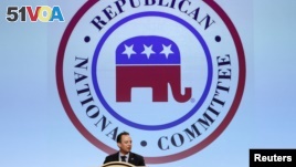 Republican National Committee Chairman Reince Prebus speaks at the committee's Spring meeting, in Hollywood, Florida, April 21, 2016.