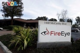 FILE - This Feb. 11, 2015, photo shows FireEye offices in Milpitas, Calif. The cybersecurity firm said Tuesday, Dec. 8, 2020 it was hacked by what it believes was a national government.