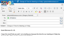 Sample Email with a Subject, Greeting, and Closing