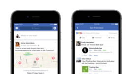 Facebook launches a new service called Recommendations, which allows users to order food and buy tickets. (Facebook)