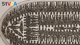 Drawing of a ship carrying enslaved Africans during the Trans-Atlantic Slave Trade