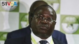 FILE - Christopher Msando, an information technology official for Kenya, speaks at a press conference in Nairobi, July 6, 2017. Msando, an official crucial to running Kenya's presidential election next week, has been found tortured and killed, the electoral commission chairman said Monday, July 31, 2017. (AP Photo)