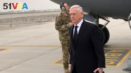 U.S. Defense Secretary Jim Mattis lands in Kabul. (March 13, 2018.)