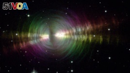 This image taken by the Advanced Camera for Surveys on the Hubble Space Telescope shows thick space dust produced by stars around the preplanetary Egg Nebula. (Image credit: NASA, W. Sparks - STScI - and R. Sahai - JPL)