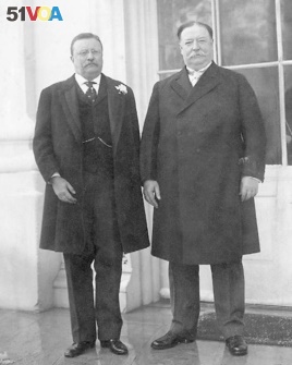 Roosevelt (left) and Taft, 1909
