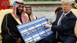 President Donald Trump and Saudi Crown Prince Mohammed bin Salman. (March 20, 2018.)