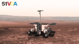 This illustration made available by the European Space Agency shows the European-Russian ExoMars rover. (European Space Agency via AP)