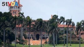 FILE - President Donald Trump's Mar-a-Lago estate is shown on July 10, 2019, in Palm Beach, Fla. Trump says the FBI is conducting a search of his Mar-a-Lago estate on Aug. 8, 2022. (AP Photo/Wilfredo Lee, File)