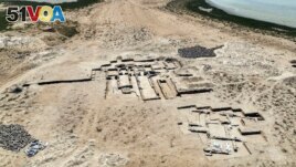 This handout photo from the Department of Archaeology and Tourism of Umm al-Quwain shows an ancient Christian monastery uncovered on Siniyah Island in Umm al-Quwain, United Arab Emirates. (Nasser Muhsen Bin Tooq/Department of Archaeology and Tourism of Umm al-Quwain via AP)